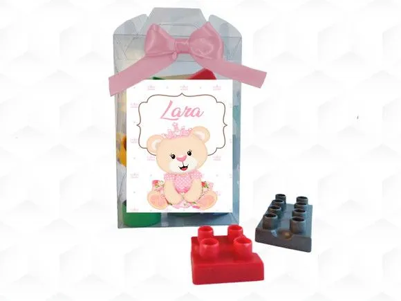 Bloco de Montar Ursinha Realeza Personalizada - artesanato feito à mão por creativitybynina