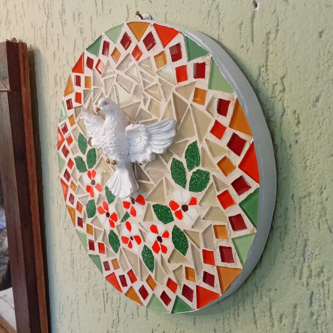 Mandala Divino Espírito Santo em Mosaico de Vidro - modelo 2 - foto 3