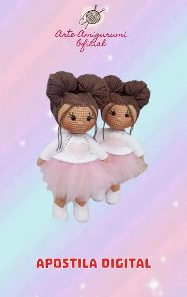 Receita Boneca Bailarina - Amigurumi - feito à mão por Arte Amigurumi Oficial