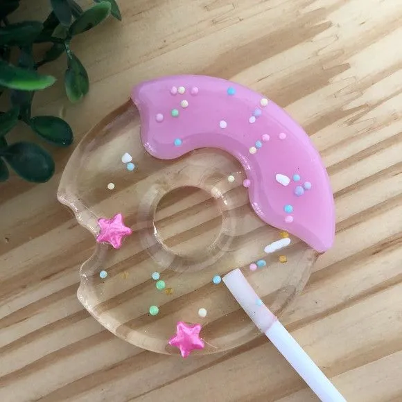 Donuts Rosa - artesanato feito à mão por Lollipops Cristal