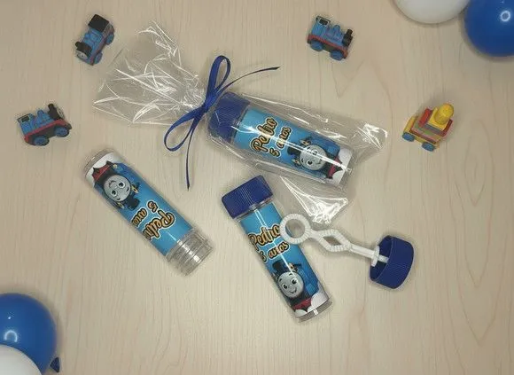 Bolha de Sabão - Thomas e Seus Amigos Personalizado - artesanato feito à mão por Mi Papelaria Criativa