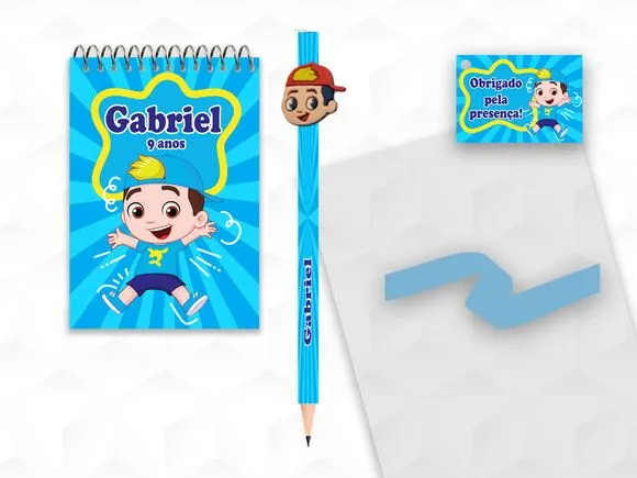Bloquinho com Aplique Lucas Neto Personalizado - artesanato feito à mão por creativitybynina
