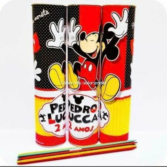 Pega Varetas Mickey Personalizadas - feito à mão por Mi Papelaria Criativa
