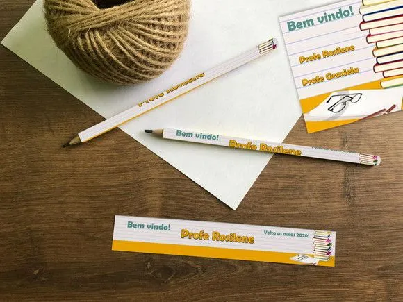 Lápis Dia dos Professores Personalizado - feito à mão por Mi Papelaria Criativa