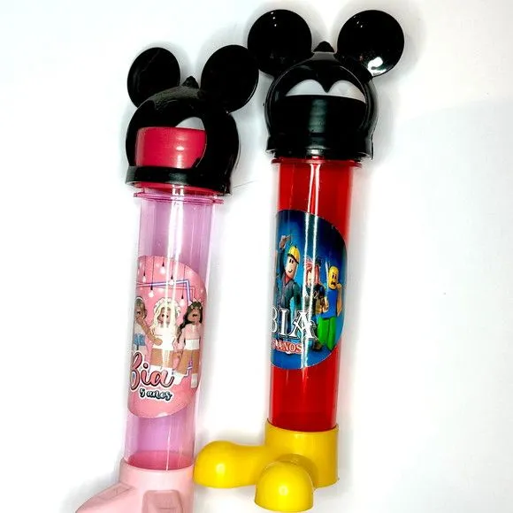 Tubete Mickey e Minnie com Pés e Cabeça Personalizado - feito à mão por Mi Papelaria Criativa