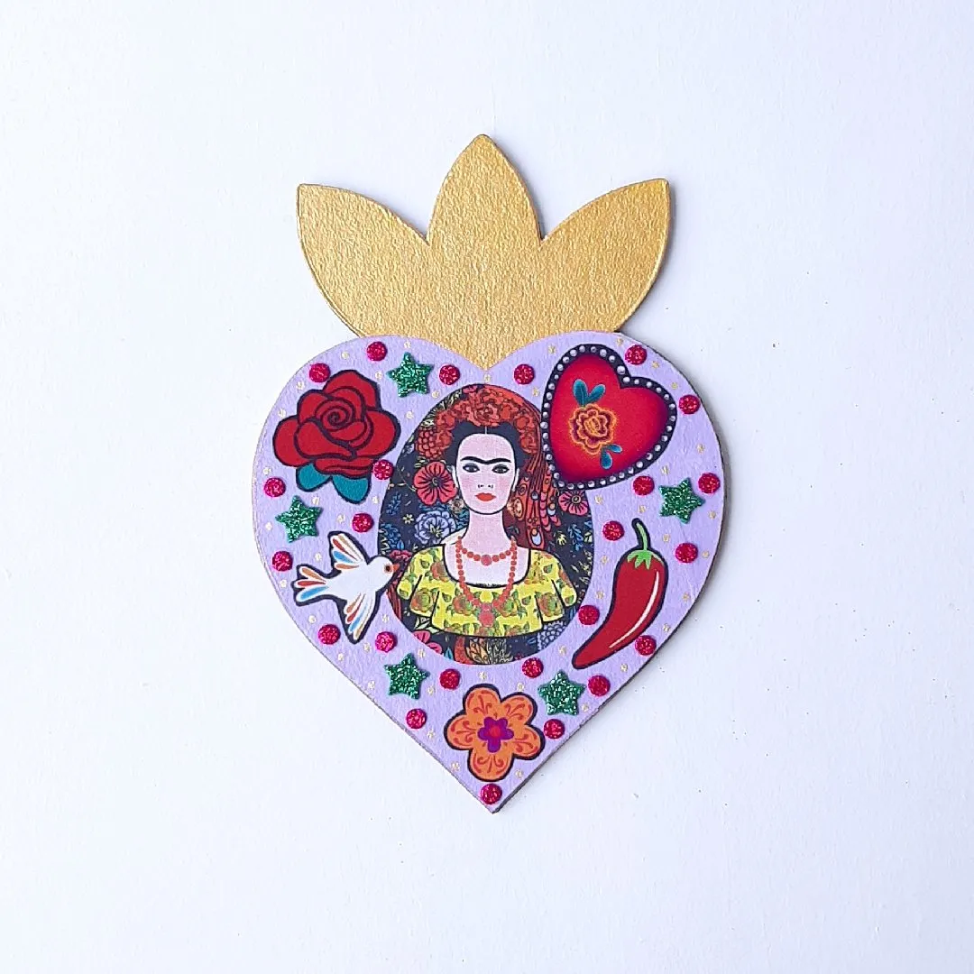 Enfeite de Parede Frida Pimenta - artesanato de Estudio Bananeira