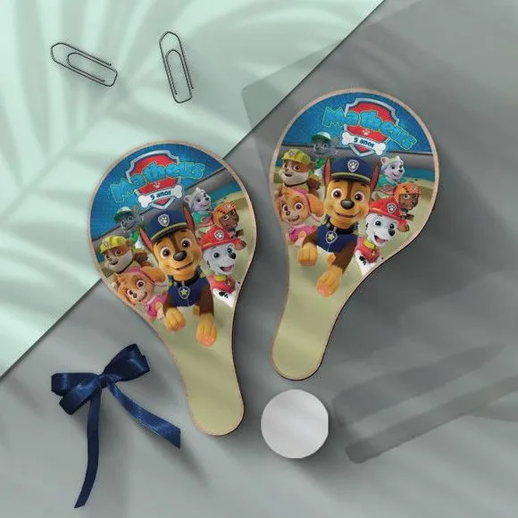 Raquete Ping Pong - Patrulha Canina - feito à mão por Mi Papelaria Criativa
