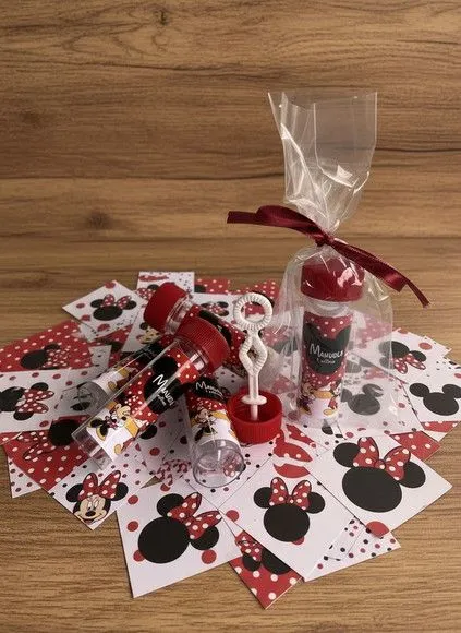 Bolha de Sabão - Minnie Vermelha Personalizado - foto 2