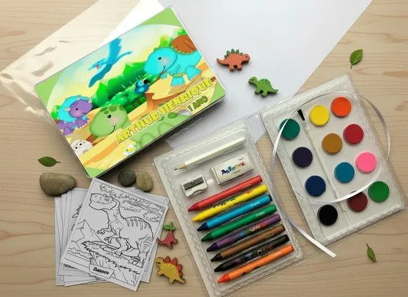 Estojo de Pintura Dinosauro Personalizado - artesanato feito à mão por Mi Papelaria Criativa