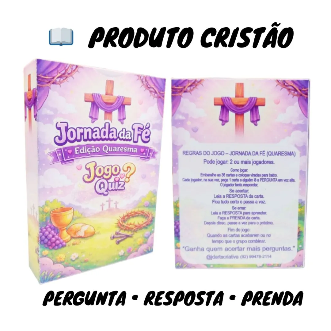 Quiz Cristão Infantil – Jogo de Perguntas da Quaresma JD Arte - foto 3