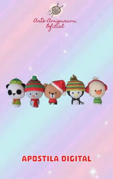 Receita Enfeites Animais Natalinos - Amigurumi - artesanato feito à mão por Arte Amigurumi Oficial