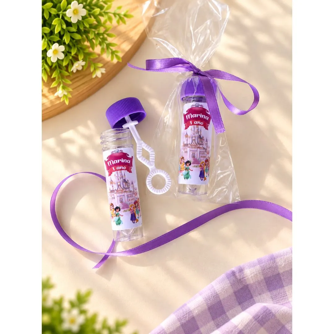Bolha de Sabão Princesas Baby Personalizada - artesanato de Artmanha Lembrancinhas