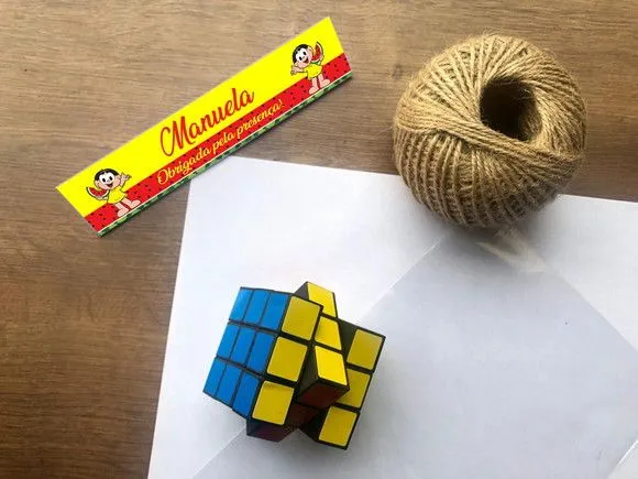 Cubo Mágico Magali Personalizado - artesanato feito à mão por Mi Papelaria Criativa