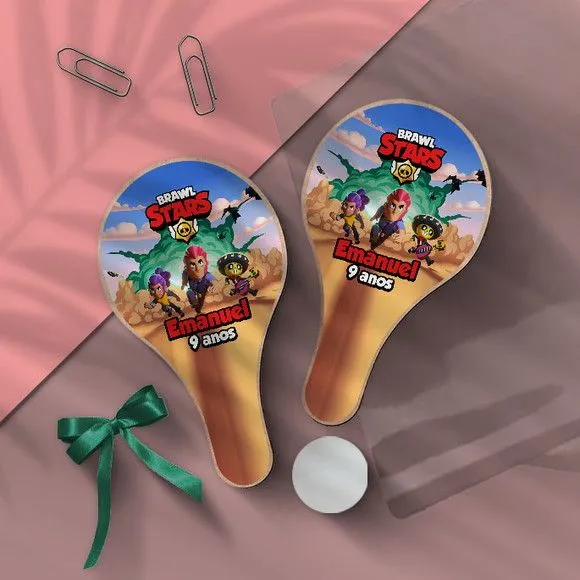 Raquete Ping Pong - Brawl Stars Personalizada - feito à mão por Mi Papelaria Criativa