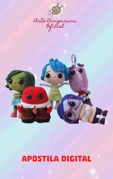 Receita Divertidamente - Amigurumi - feito à mão por Arte Amigurumi Oficial