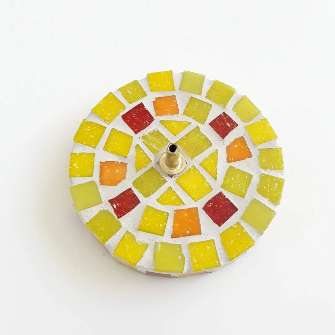 Porta Incenso Gaudí Amarelo - artesanato de Estudio Bananeira