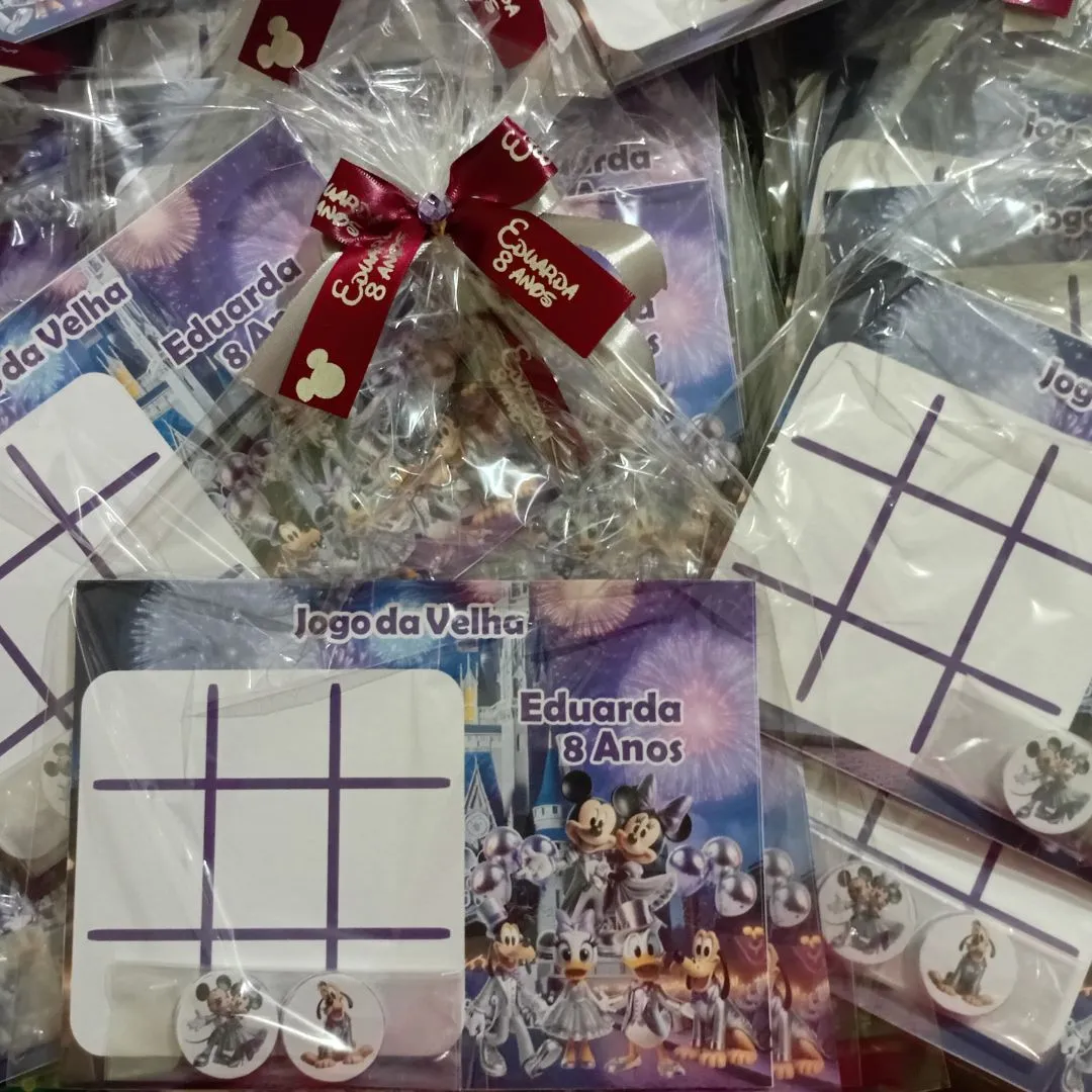 Lembrancinhas Jogo da Velha Personalizado Tema Mickey 100 Anos - foto 3