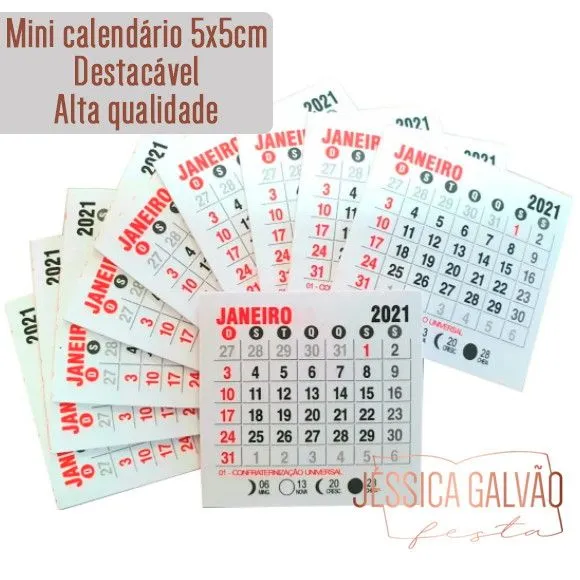 Mini Calendário 2021 - foto 2