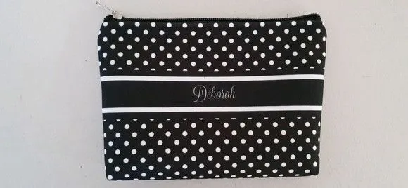 Necessaire personalizada - Bolinhas - artesanato feito à mão por Innovare Studio