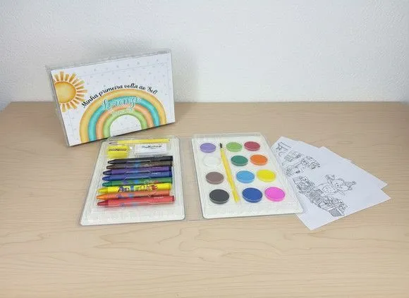 Estojo de Pintura - Arco Iris Personalizado - artesanato feito à mão por Mi Papelaria Criativa