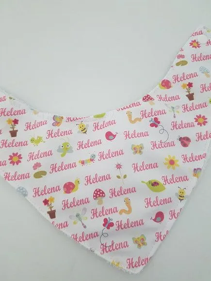 Babador Personalizado Jardim Encantado - artesanato feito à mão por Innovare Studio