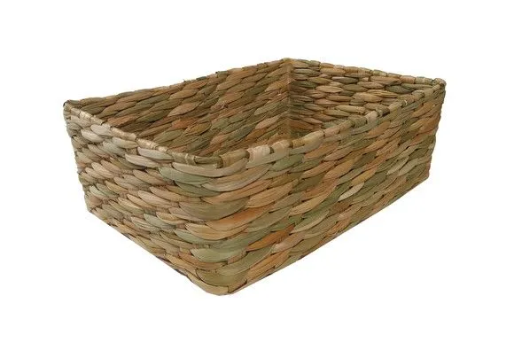 Cesta de Palha de taboa vime caixa organizadora 20x16x10