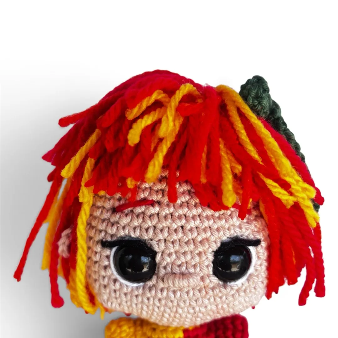 Boneca Emília do Sítio do Pica Pau Amarelo em amigurumi, crochê - foto 3