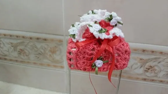 Sachê Porta Sabonete Gerânio com Branco - foto 5