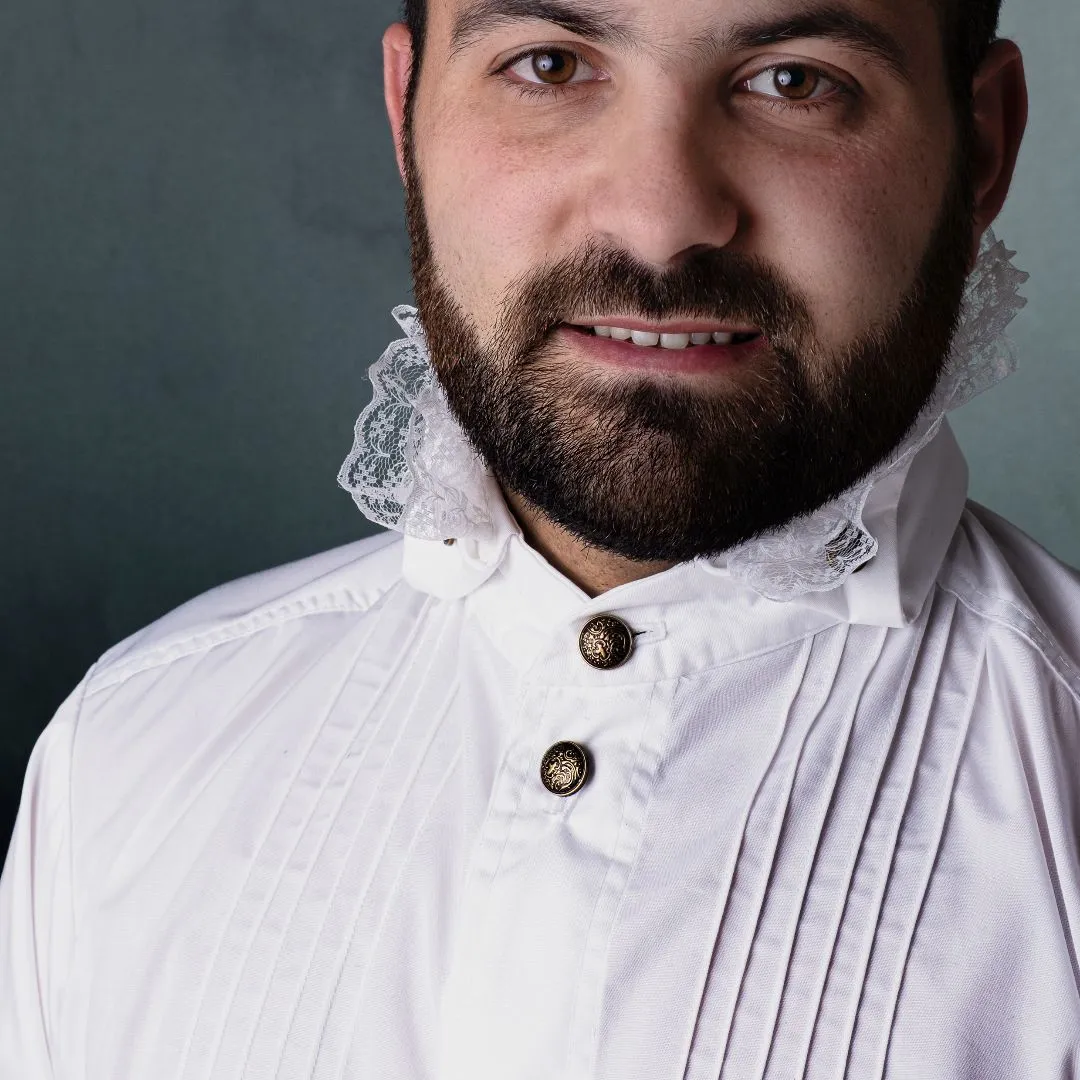Camisa branca com rendas - Camisa para festa - foto 2