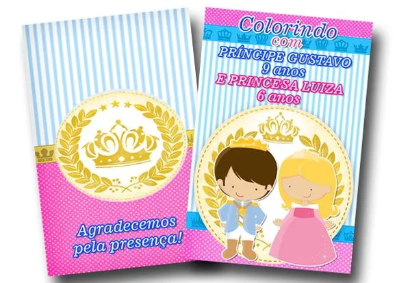 Revista colorir principe princesa 14x10 - artesanato de PAPCRIE