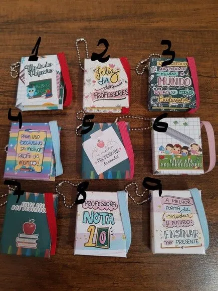 Chaveiro Post It Dia Dos Professores - artesanato de Emejhu Personalizados