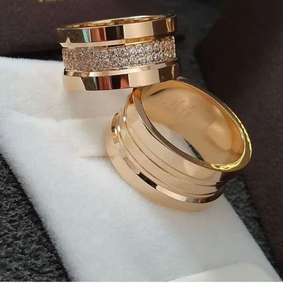 Alianças Italiana de Ouro 18k 10mm 18grs Casamento + Anel - artesanato feito à mão por TM JOIAS