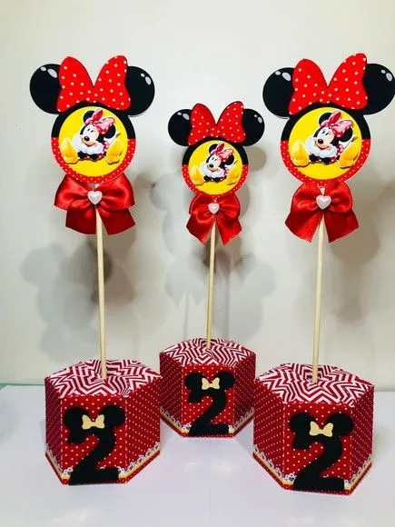 Centro De Mesa Minnie Vermelha - foto 2