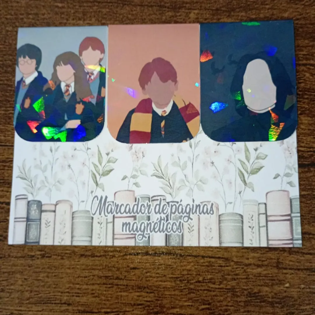 Marcador de Página Magnético Trio 3 - "Harry Potter" - artesanato de Emejhu Personalizados
