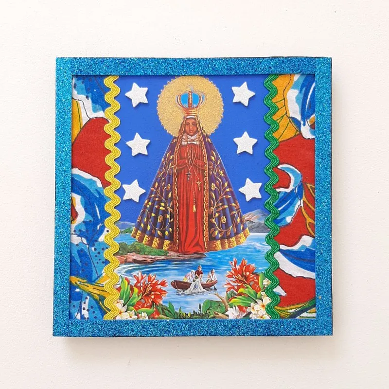 Quadrinho Retrô N. S. Aparecida - artesanato de Estudio Bananeira