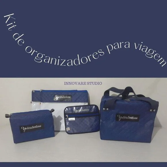 Kit viagem - organizadores - feito à mão por Innovare Studio