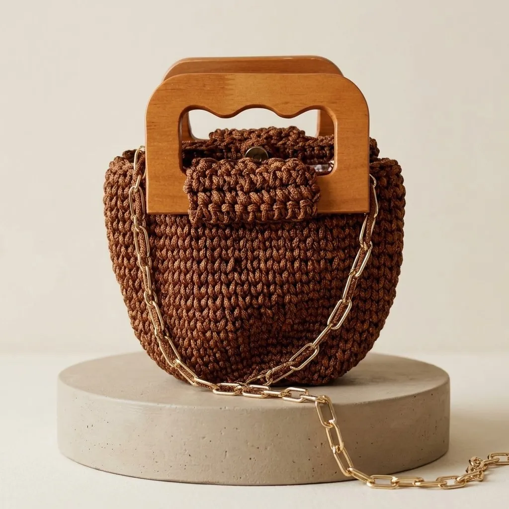 Bolsa croche fio nylon alca madeira - foto 2