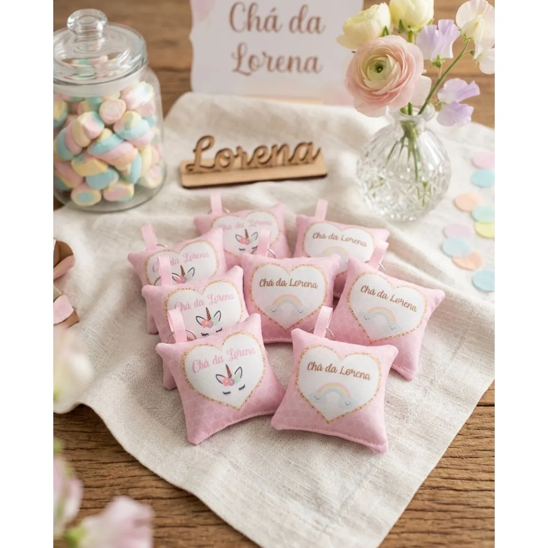 Kit 20 Chaveiros Almofadinha Personalizados | Lembrancinhas para Chá de Bebê - foto 5