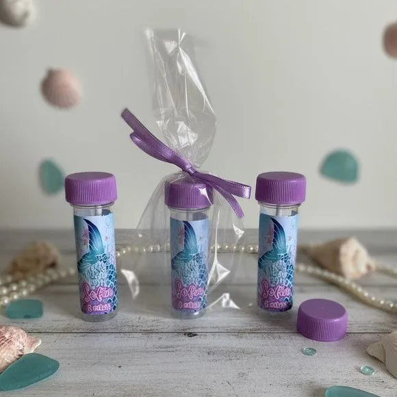 Bolha de Sabão - Calda Sereia Personalizado - artesanato feito à mão por Mi Papelaria Criativa