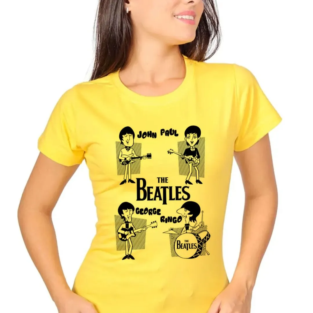 Camiseta The Beatles estampa desenho animado, estampa exclusiva tamanhos unisex - foto 4