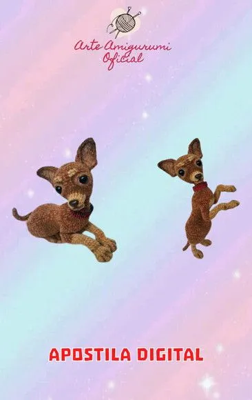 Receita Cachorro Pinscher Amigurumi - artesanato feito à mão por Arte Amigurumi Oficial