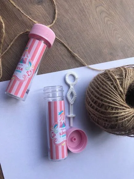 Bolinha de Sabão Circo Personalizado - artesanato feito à mão por creativitybynina
