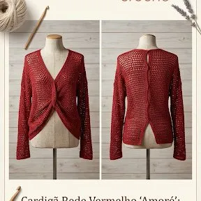 blusa em crochê - artesanato feito à mão por Joceli Cristina
