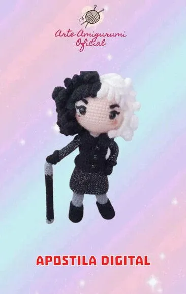 Receita Cruella Amigurumi - feito à mão por Arte Amigurumi Oficial