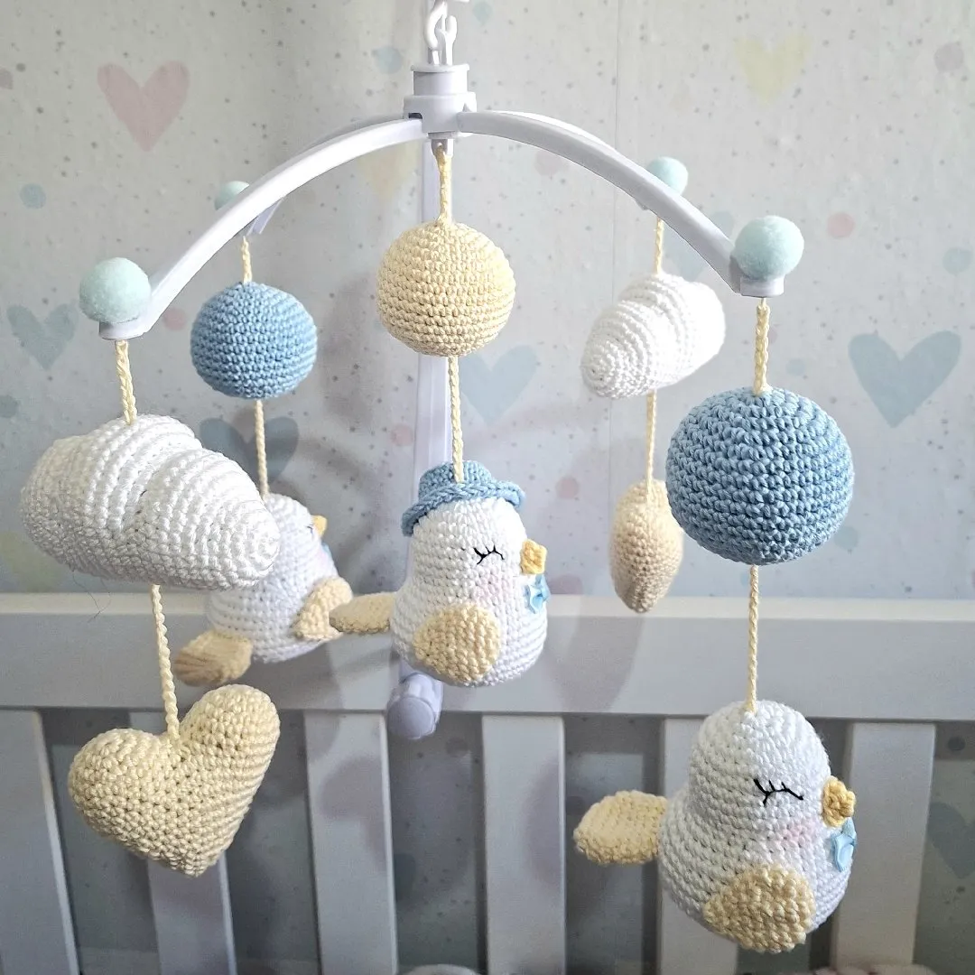 Móbile pássaros amigurumi - foto 3