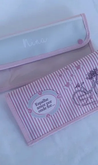 Necessaire para kit higiene - espalhe amor - artesanato feito à mão por Innovare Studio