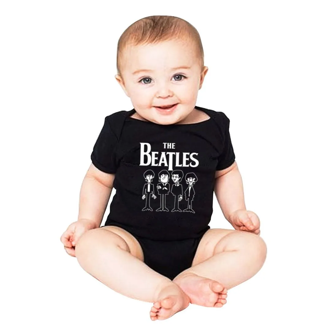 Body bebê The Beatles, estampa desenho animado, 100% algodão - artesanato de Lado B Rock Camisetas