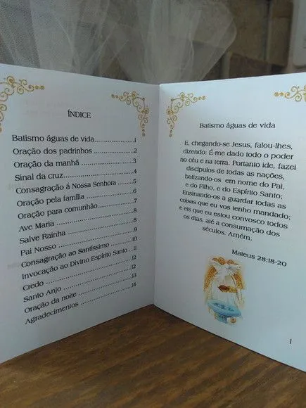 Livro de Orações Luxo com Foto para Batismo - foto 5