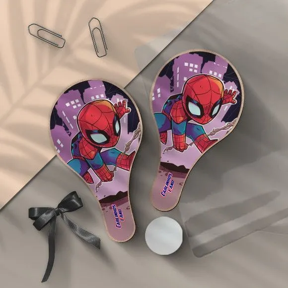 Raquete Ping Pong - Homem Aranha Personalizada - feito à mão por Mi Papelaria Criativa
