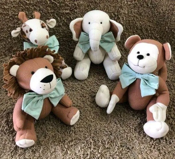 Bichos safari - artesanato feito à mão por Ateliê cantinho do bebê